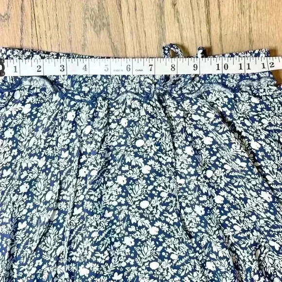 Pinch Women’s Blue and White Floral Printed Flounce Mini Skirt Size Small - Picture 6 of 10
